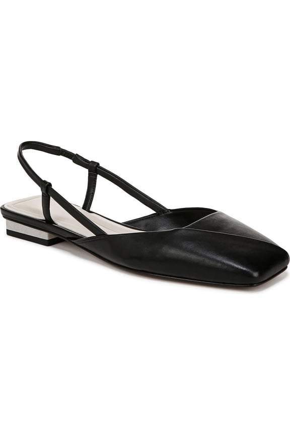 Women's Telica Slingback Flats Black Leather 6M