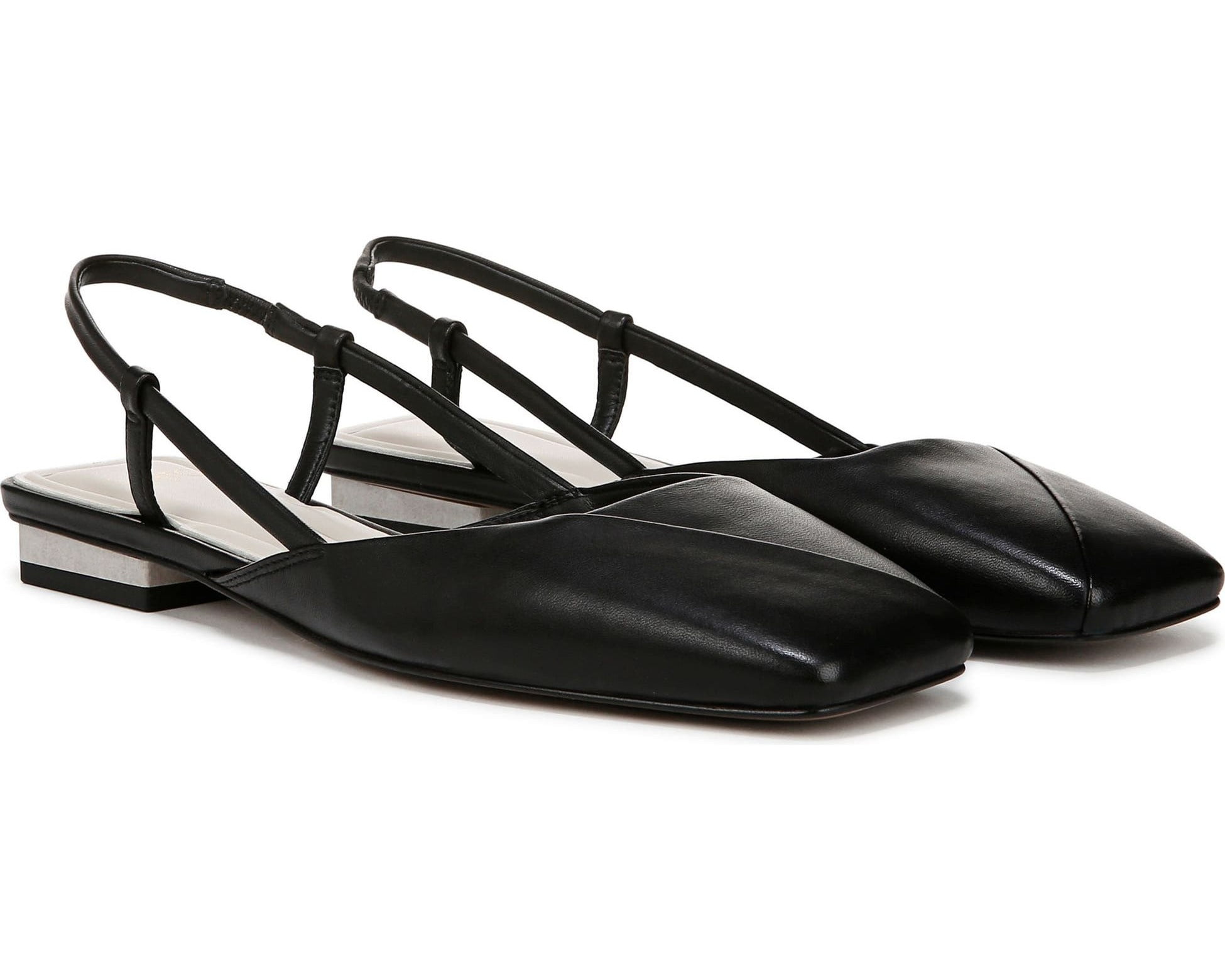 Franco Sarto Women's Telica Slingback Flats Black Leather 7M