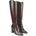 thumbnail image 1 of Franco Sarto Women's Ticada Knee High Boot Brown Croc Print 11M, 1 of 5