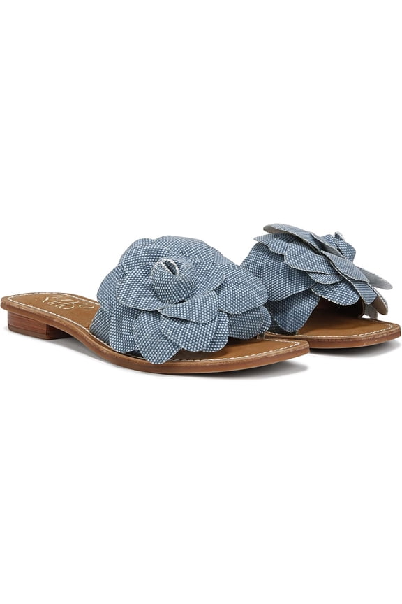Women's Tina Slide Sandal Denim Blue Flower 7M