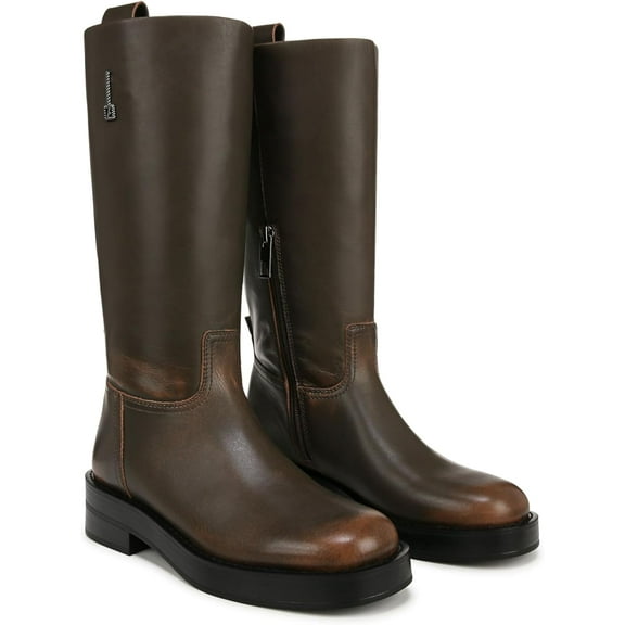 Franco Sarto Women's Trevi Mid Calf Boot Brown Leather 11M