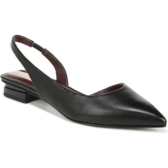 Franco Sarto Women's Tyra Slingback Pump Black/Black Heel 6.5M