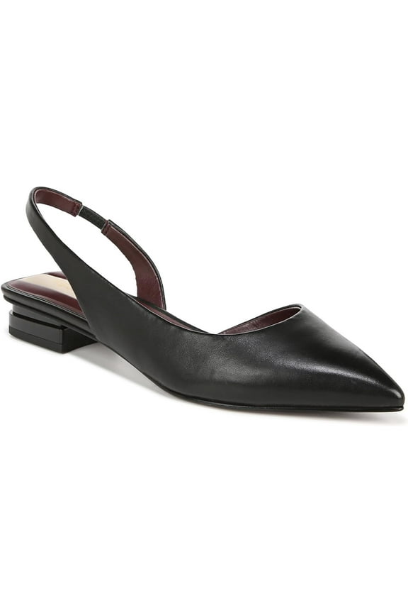 Women's Tyra Slingback Pump Black/Black Heel 8M