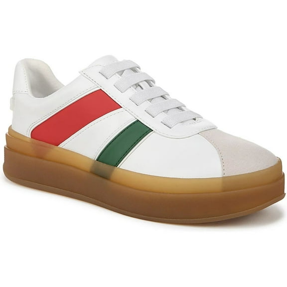 Franco Sarto Women's Vinto Lace Up Platform Sneaker Red/Green/White 7M