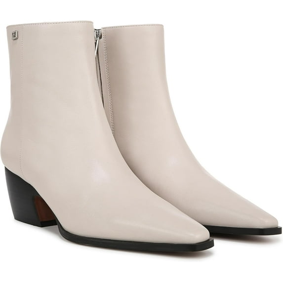 Franco Sarto Women's Vivian Pointed Toe Ankle Bootie Chalk White 8.5W