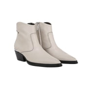 Franco Sarto Womens White Leather A-Blake Pointed Toe Booties 8M