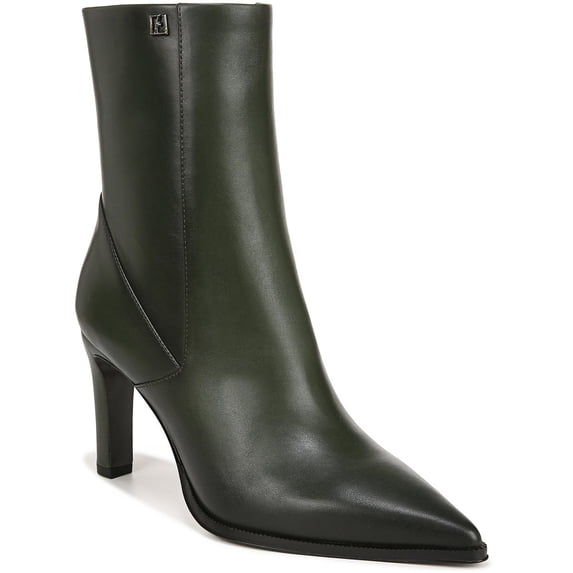 Franco Sarto Womens Appia Leather Pointed Toe Mid-Calf Boots