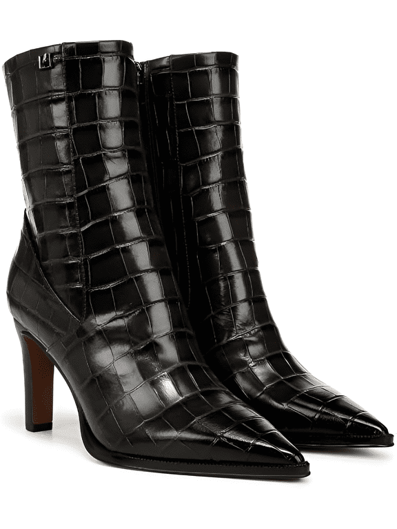 Womens Appia Pointed Toe Dress Boot Dark Grey Croco 10M