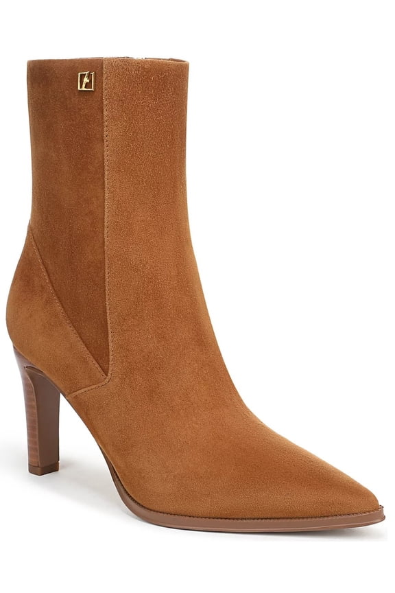 Womens Appia Pointed Toe Dress Boot Saddle Brown Suede 9M