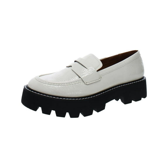 Franco Sarto Women's Balin Lug Sole Chunky Loafer Putty White 6.5M