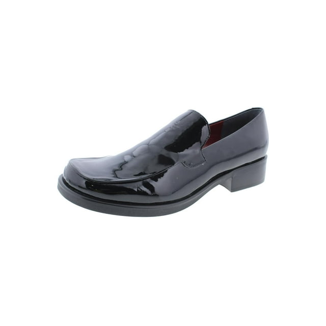 Mocassins Femme Franco Sarto Bocca - Cuir Noir Verni - Talon Bloc 2,5 Cm - Taille 35.5 EU - Style élégant Et Confortable