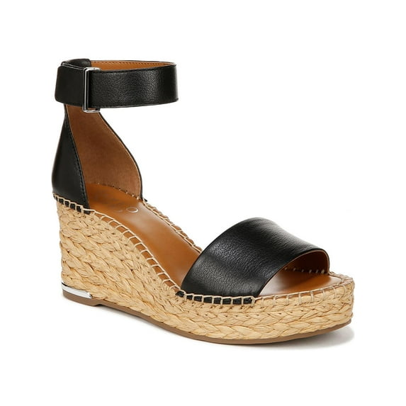 Franco Sarto Women's Callia Espadrille Wedge Sandal Black 12M
