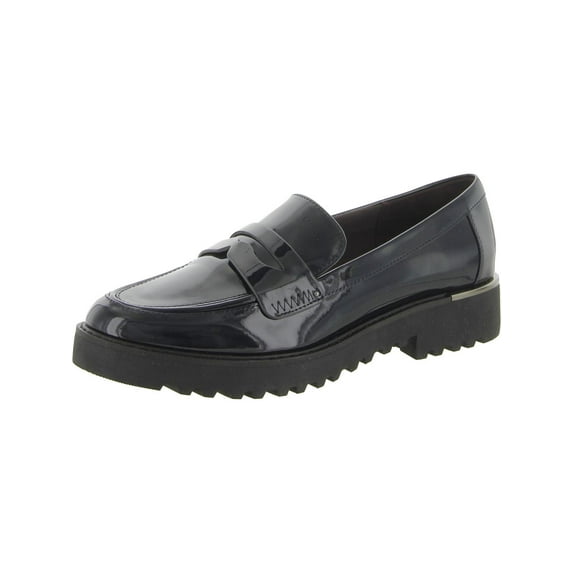 Franco Sarto Womens Camrynn Faux Leather Lug Sole Loafers