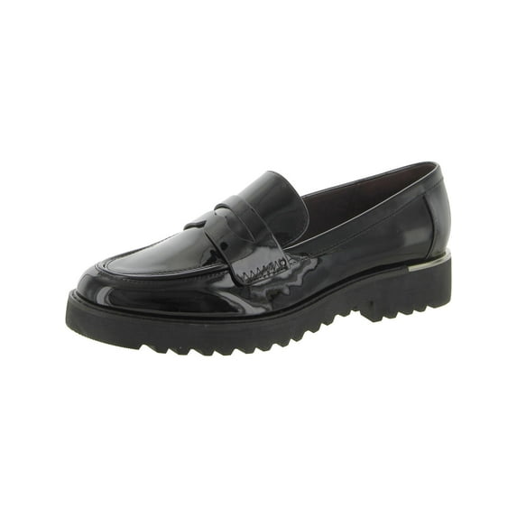 Franco Sarto Womens Camrynn Lug Sole Loafers Black 9.5M
