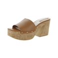 thumbnail image 1 of Franco Sarto Womens Damara Leather Slip On Platform Sandals, 1 of 3