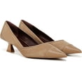 thumbnail image 1 of Franco Sarto Womens Darcy Pointed Toe Kitten Heel Pump Tuscan Taupe Beige Suede 10W, 1 of 5