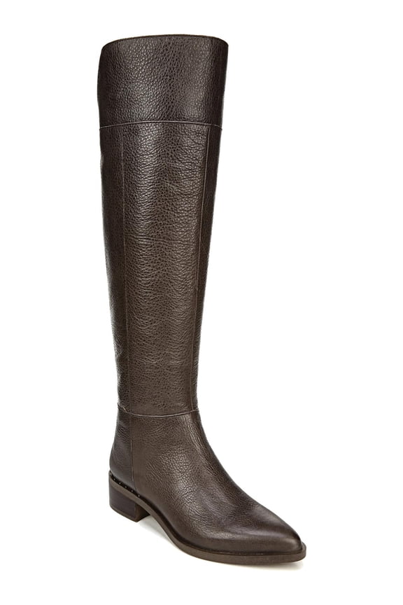 Womens Daya Leather Over-The-Knee Boots Gray 6.5 Medium (B,M)