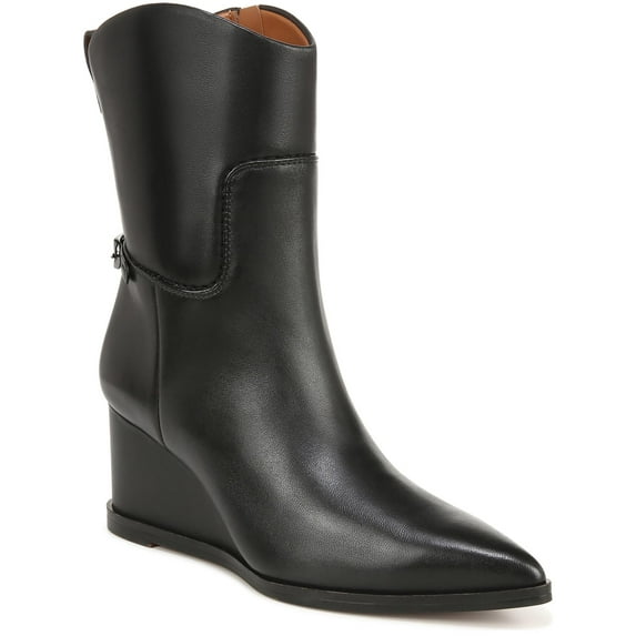 Franco Sarto Women's Etta Pointed Toe Wedge Boot Black 9M