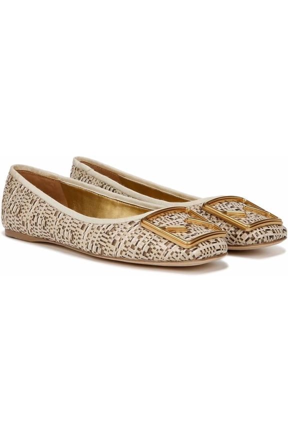 Womens Flexa Amaya 6 Ballet Flat Beige Raffia 5M