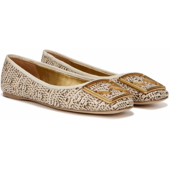 Franco Sarto Womens Flexa Amaya 6 Ballet Flat Beige Raffia 8M