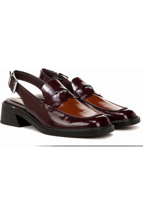 Womens Giada Slingback Loafer Heel Cordovan Red 5M