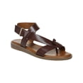 thumbnail image 1 of Franco Sarto Womens Glenni Flat Sandal 5 Dark Brown, 1 of 3