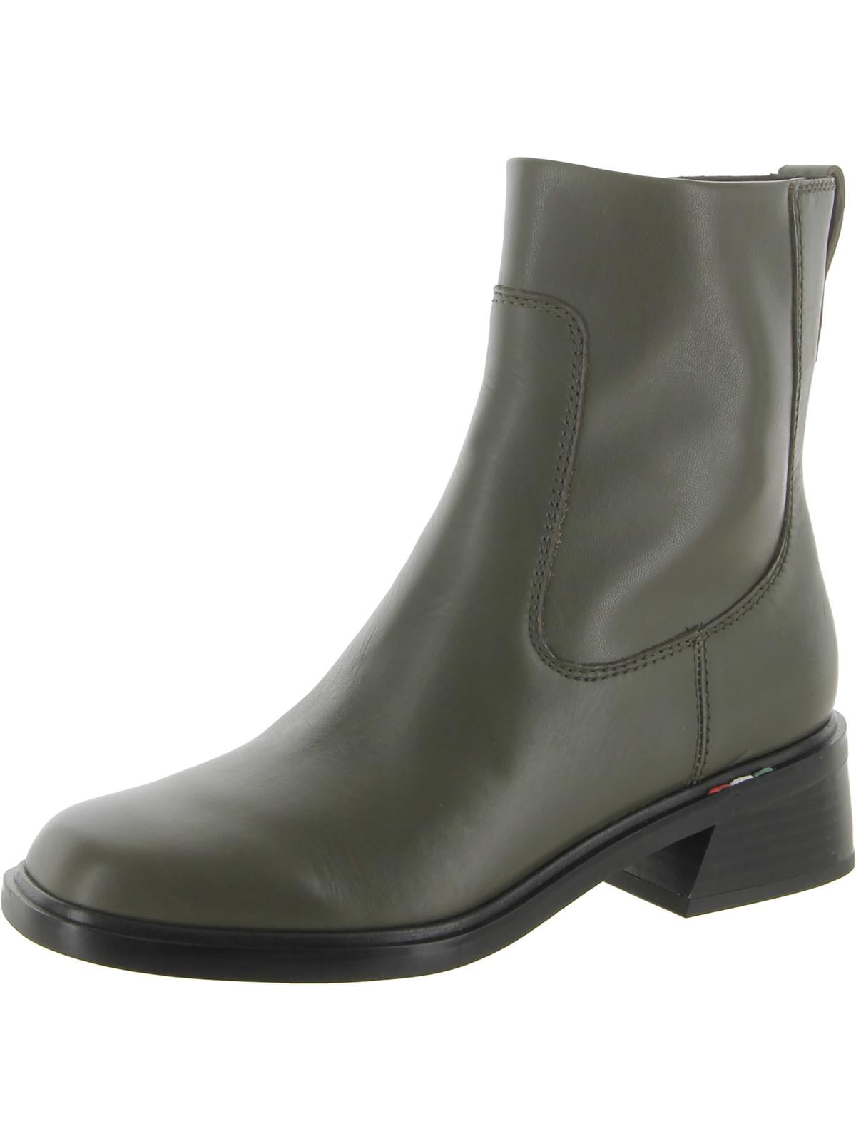 Franco Sarto Womens Gracelyn Leather Square Toe Ankle Boots