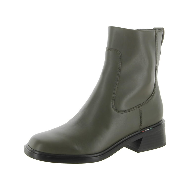 Franco Sarto Womens Gracelyn Leather Square Toe Ankle Boots