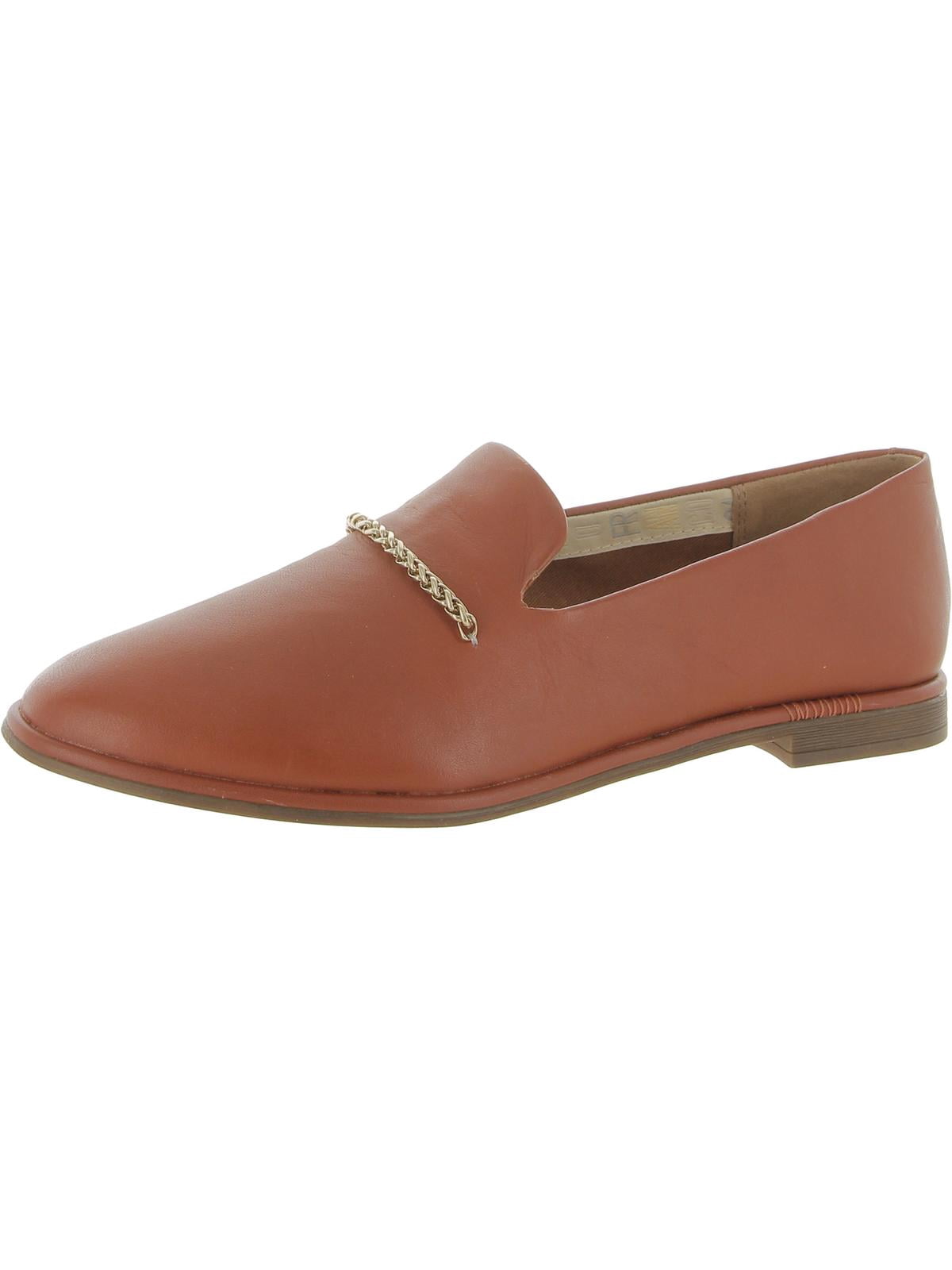 Franco Sarto Brown Leather Loafers Slip-Ons Sarto Franco Sarto Womens Eda Leather Slip On Loafers  main image 4