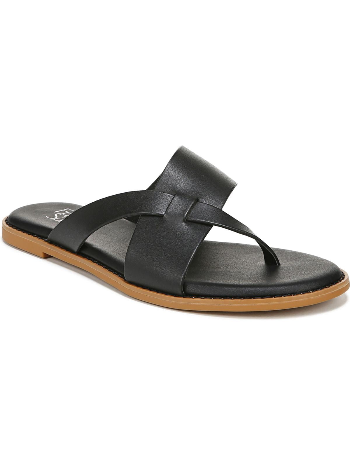 Franco Sarto Womens Jenice Leather Slip On Thong Sandals Walmart