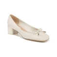 thumbnail image 1 of Franco Sarto Womens Natalia Square Toe Heel Pumps Cream White Leather 8.5M, 1 of 3