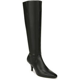 Franco Sarto Womens Merina Faux Leather Wide Calf Knee-High Boots