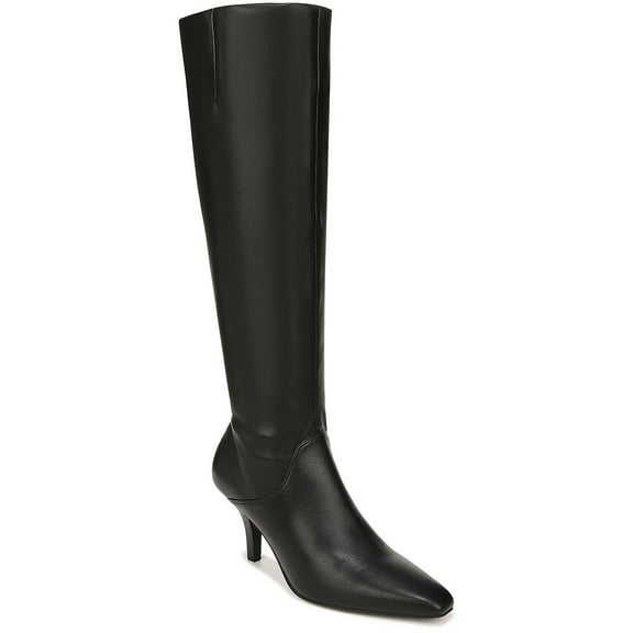 Franco Sarto Womens Lyla Pointed Toe Knee High Boot Black Wide Calf 8.5M