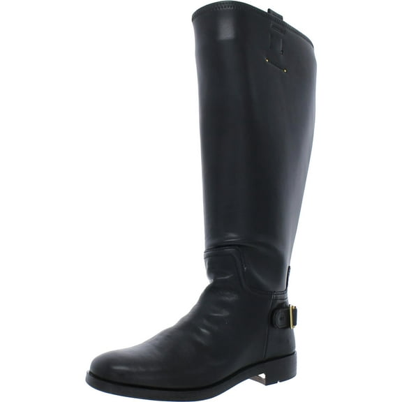 Franco Sarto Womens Merina Knee High Riding Boots Black Stretch Wide Calf 6M