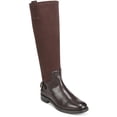 thumbnail image 1 of Franco Sarto Womens Merina Knee High Riding Boots Castagno Brown Wide Calf 6M, 1 of 5