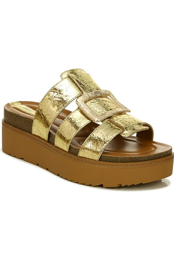 Womens Patricia Metallic Strappy Flatform Sandals