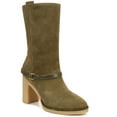 thumbnail image 1 of Franco Sarto Women's L-Paxton Mid Calf Heeled Gum Sole Boots Cypress Green Suede 9M, 1 of 3