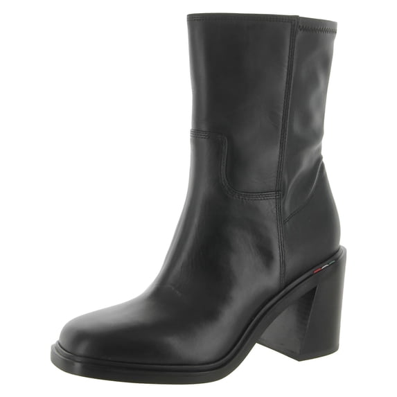 Franco Sarto Womens Penelope Leather Square Toe Ankle Boots