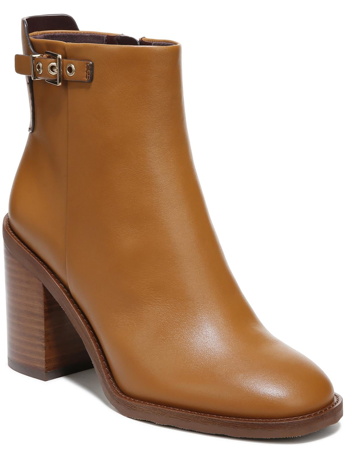 Franco Sarto Womens Rivet Leather Block Heel Booties Walmart