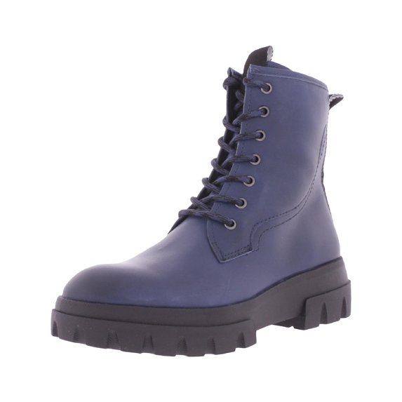 Franco Sarto Womens Robbie Leather Lace-Up Ankle Boots