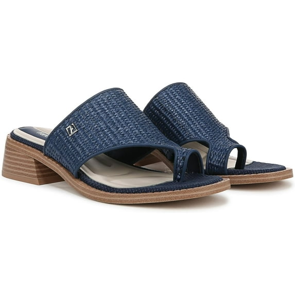 Franco Sarto Womens Sia Slide Sandal Navy Blue Raffia 9.5M