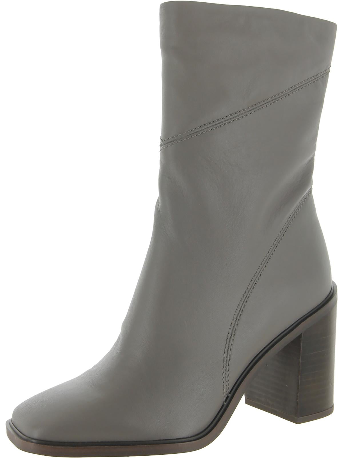 Franco Sarto Womens Stevie Leather Square Toe Booties Walmart