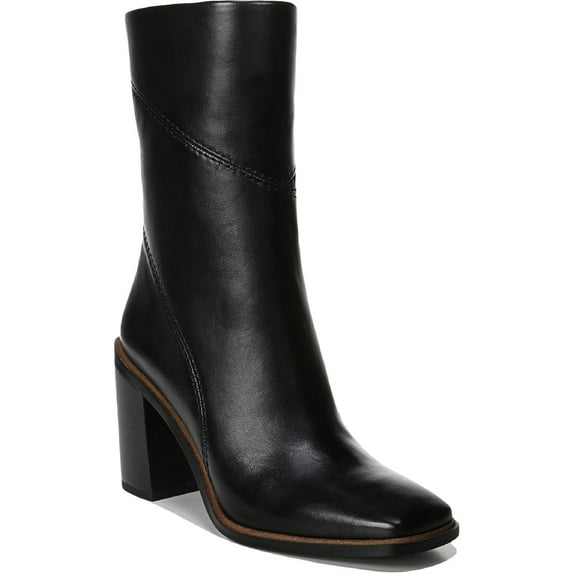 Franco Sarto Womens Stevie Leather Square Toe Mid-Calf Boots
