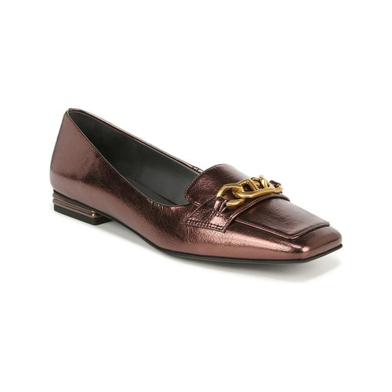 Franco Sarto Womens Tiari Metallic Embellished Loafers