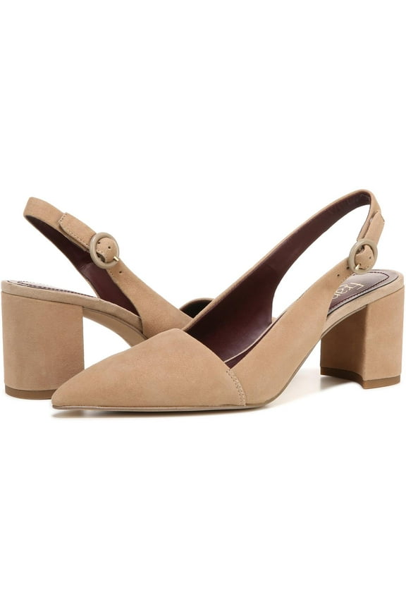 Womens Trista Suede Slip On Slingback Heels