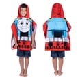 thumbnail image 1 of Franco Thomas & Friends Kids Beach/Pool/Bath/Camping Hooded Towel Poncho 24" X 22", Absorbent Cotton Cover up, Official Licensed Thomas & Friends Product, 1 of 6