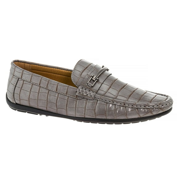 Franco Vanucci Men's Croco Embossed Driver loafers