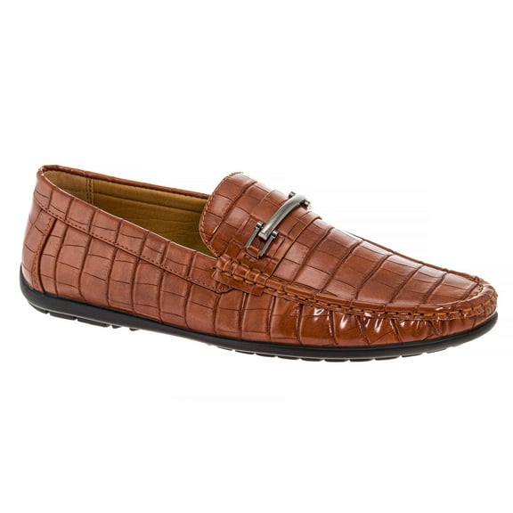 Franco Vanucci Men's Croco Embossed Driver loafers