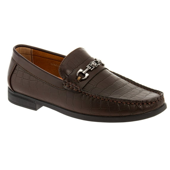 Franco Vanucci Men's Croco Embossed Slip-on Shoes