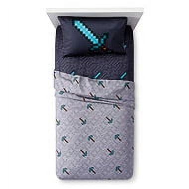 Franco's 4-Piece 200 Thread Count Minecraft Bed Sheet Set, Machine Washable
